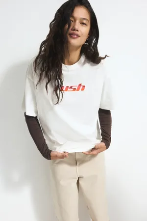 H&M T-shirt oversize z nadrukiem