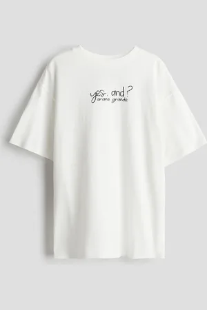H&M T-shirt oversize z nadrukiem