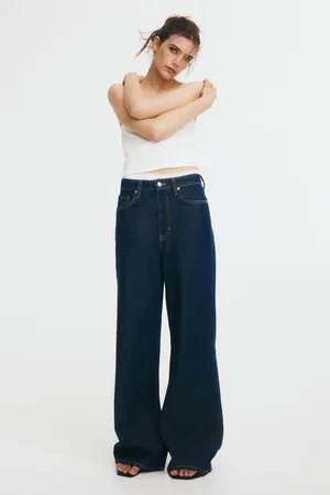 H&M Feather Soft Super Wide Ultra High Jeans