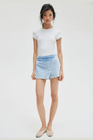 H&M Kopertowe spódnico-szorty z denimu