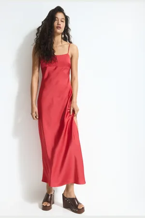 H&M Sukienka maxi z wiązaniem
