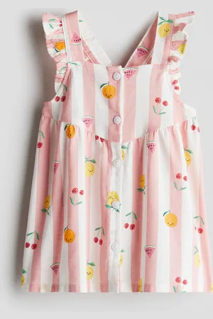 H&M Bawełniana sukienka z falbankami