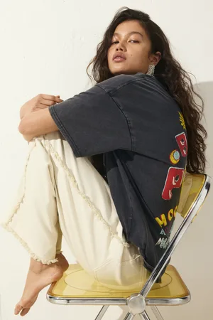 H&M T-shirt oversize z nadrukiem