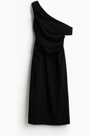 H&M Drapowana sukienka na jedno ramię