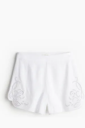 H&M Szorty z haftem angielskim