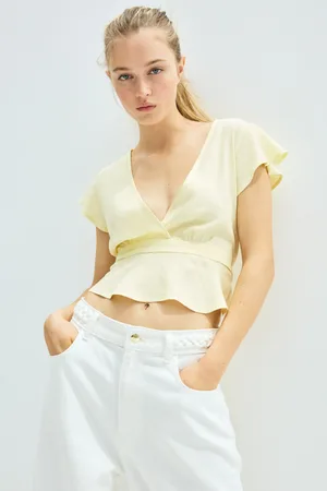 H&M Bluzka z domieszką lnu