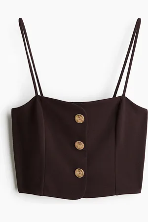 H&M Krótki top na ramiączkach