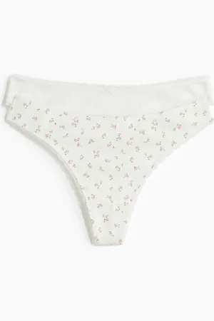 H&M Ażurowe figi thong 2-pak