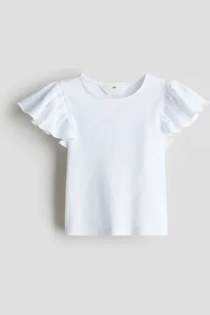 H&M Top z motylkowym rękawem
