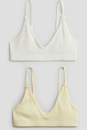 H&M Krótki top z pikotkami 2-pak