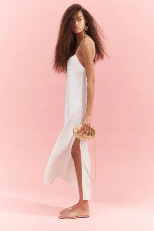 H&M Sukienka maxi z wiązaniem