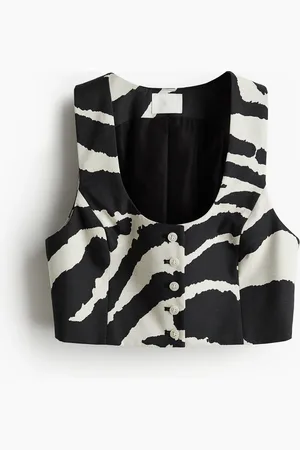 H&M Krótka kamizelka garniturowa
