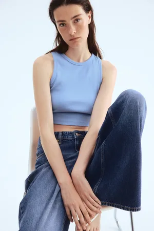 H&M Krótki top bez rękawów