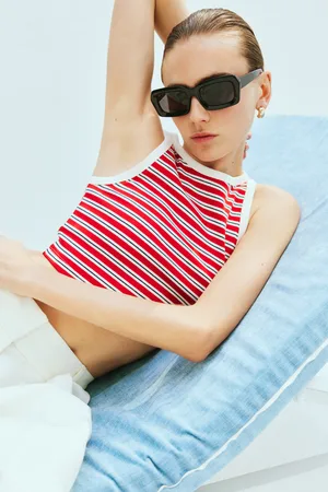 H&M Krótki top bez rękawów