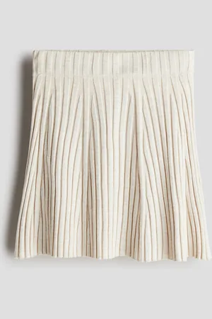 H&M Trapezowa spódnica z dzianiny w prążki