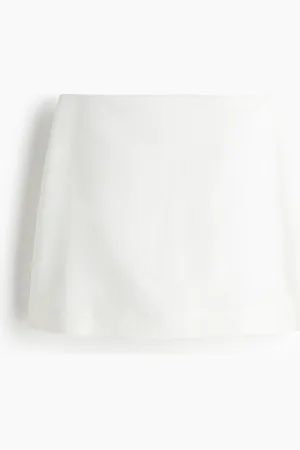 H&M Mini spódnico-szorty z domieszką lnu