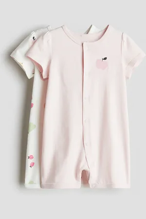 H&M Bawełniana piżama jednoczęściowa 2-pak