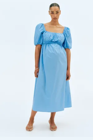 H&M MAMA Popelinowa sukienka z domieszką bawełny