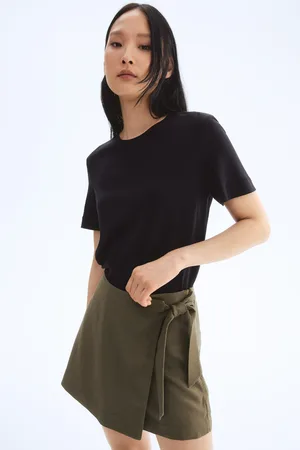 H&M Spódnico-szorty z domieszką lnu