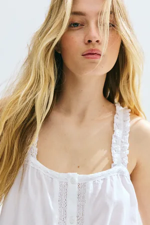 H&M Top na ramiączkach z koronkowymi detalami
