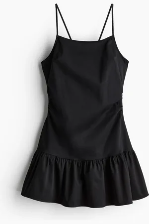 H&M Marszczona sukienka satynowa