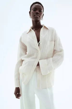 H&M Lniana koszula oversize