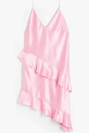 H&M Satynowa sukienka na ramiączkach