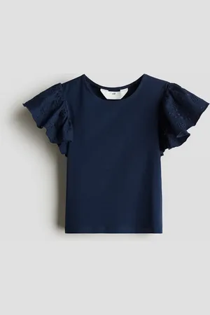 H&M Top z motylkowym rękawem