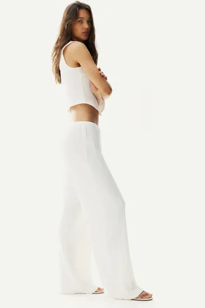 H&M Kreszowane spodnie ze sznurkiem