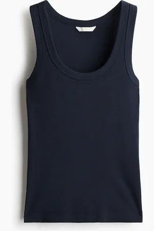 H&M Dopasowany top bez rękawów