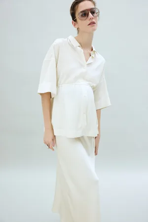 H&M MAMA Koszula z wiązanym paskiem Before & After