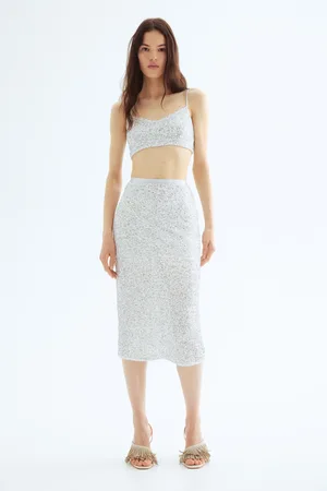 H&M Ołówkowa spódnica z cekinami