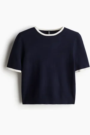 H&M T-shirt z delikatnej dzianiny