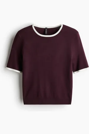 H&M T-shirt z delikatnej dzianiny