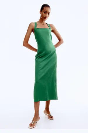 H&M Sukienka z domieszką lnu