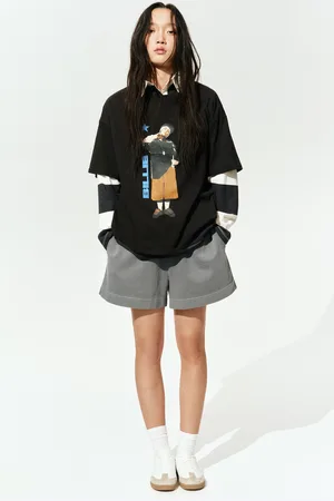 H&M T-shirt oversize z nadrukiem