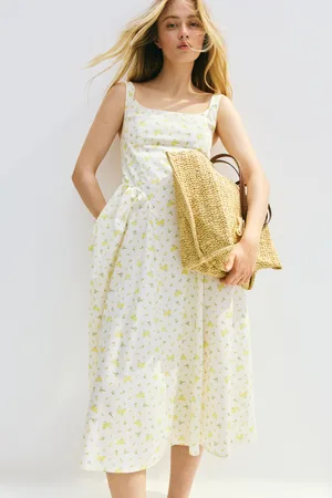 H&M Popelinowa sukienka z wiązaniem z tyłu