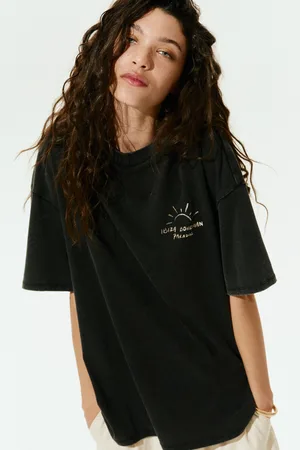 H&M T-shirt oversize z motywem