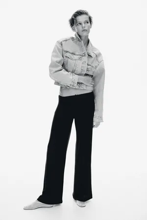 H&M Spodnie z ażurowego dżerseju