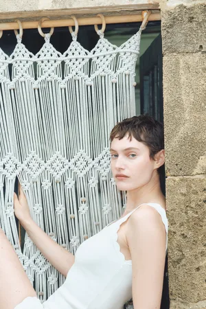 H&M Dzianinowy top na ramiączkach