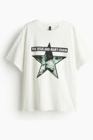 H&M T-shirt oversize z nadrukiem