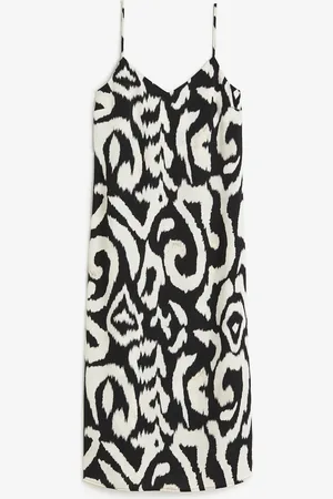 H&M Krepowana sukienka na ramiączkach