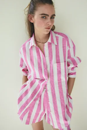 H&M Koszula oversize z domieszką lnu