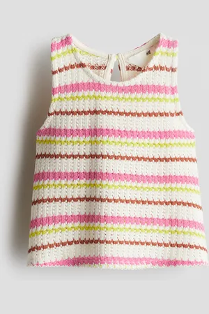 H&M Dzianinowy top bez rękawów