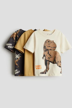 H&M T-shirt z nadrukiem 3-pak