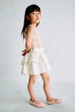H&M Tiered muslin skirt