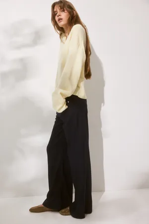 H&M Szerokie spodnie z domieszką lnu