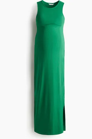 H&M MAMA Wiskozowa sukienka w prążki