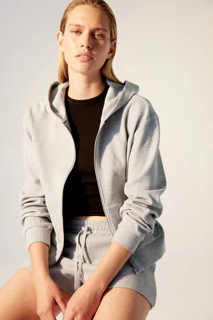 H&M Rozpinana waflowa bluza z kapturem