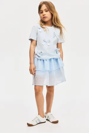 H&M Bawełniane spódnico-szorty z falbanami